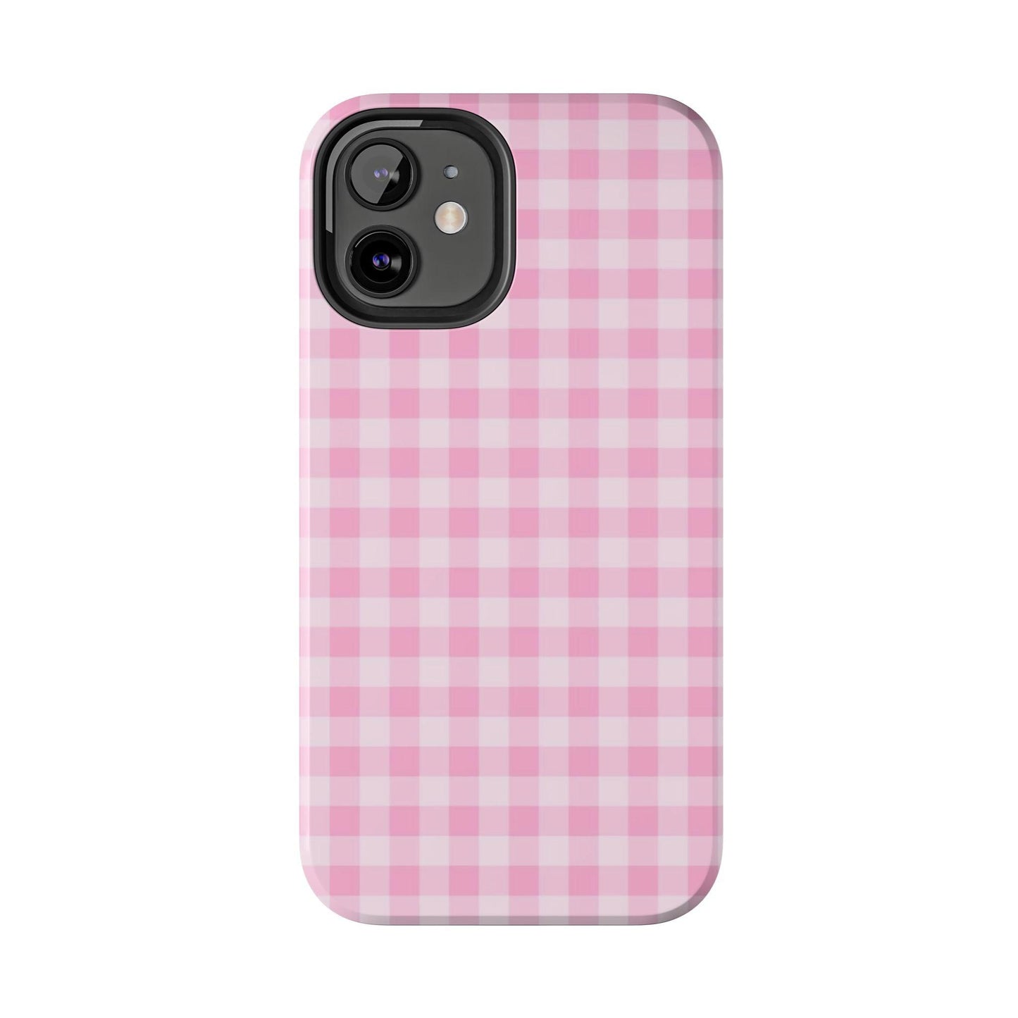 Pink Gingham Tough iPhone Cases