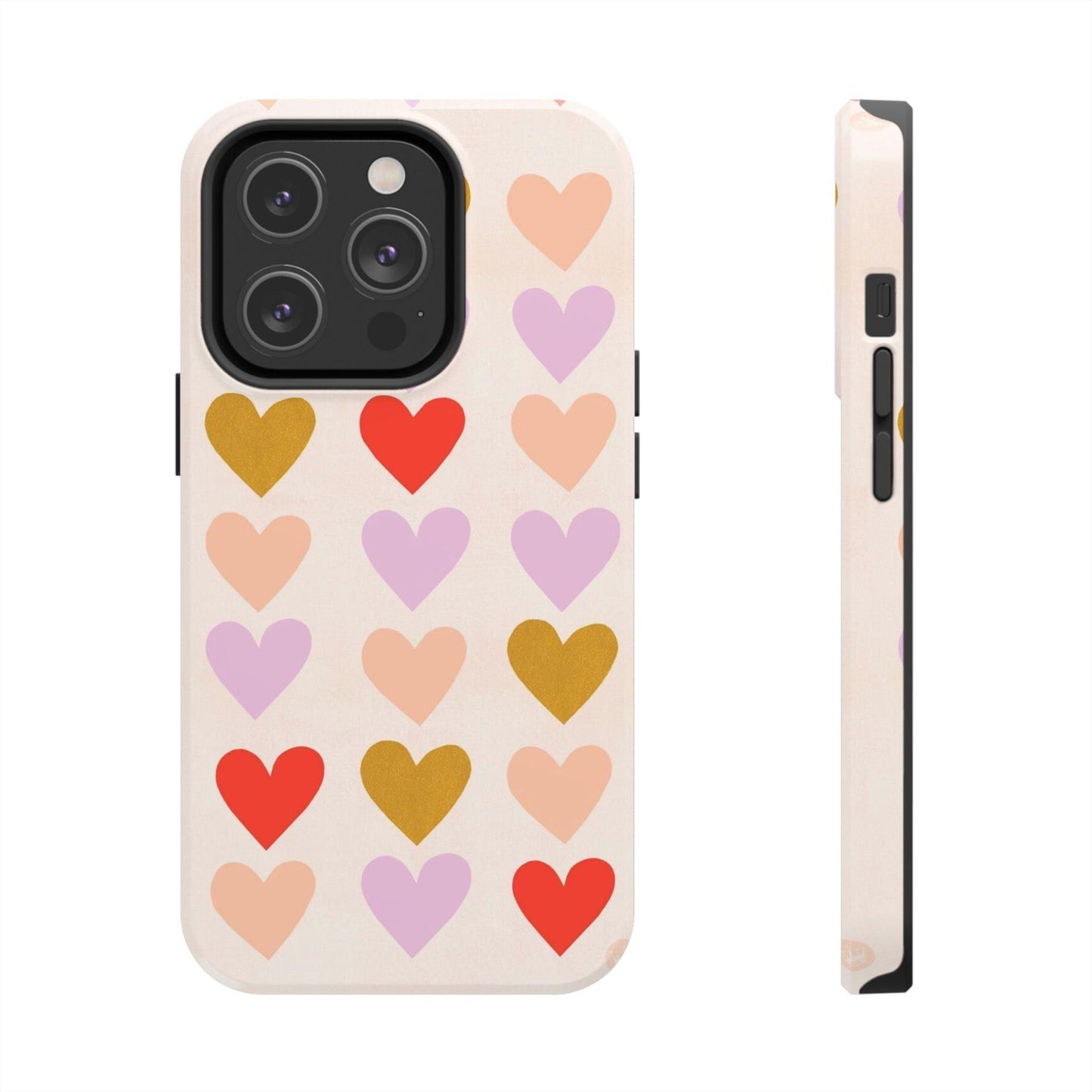 Cutesy Hearts Tough iPhone Cases