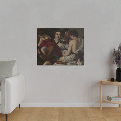 The Musicians by Caravaggio by Caravaggio (Michelangelo Merisi) - Matte Canvas, Stretched, 0.75"