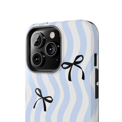 Bowtiful Blue Wavy Bliss Tough iPhone Cases