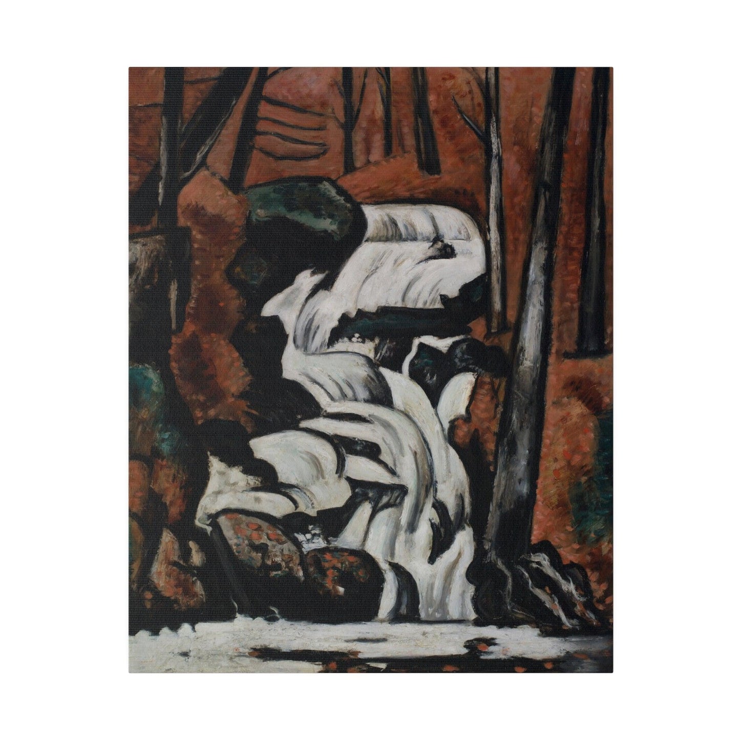 Smelt Brook Falls (1937) painting in high resolution by Marsden Hartley - Matte Canvas, Stretched, 0.75"