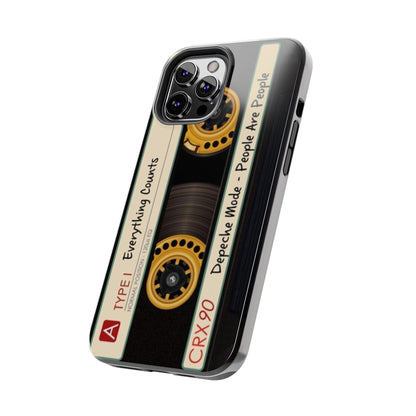 Nostalgic Old Cassette Tape with Yellow wheels iPhone Cases