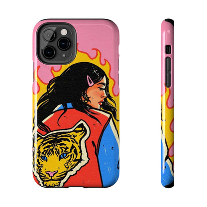 Fierce Femme Flames Tough iPhone Cases