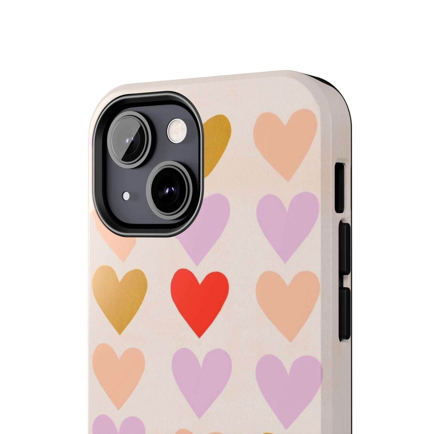 Cutesy Hearts Tough iPhone Cases