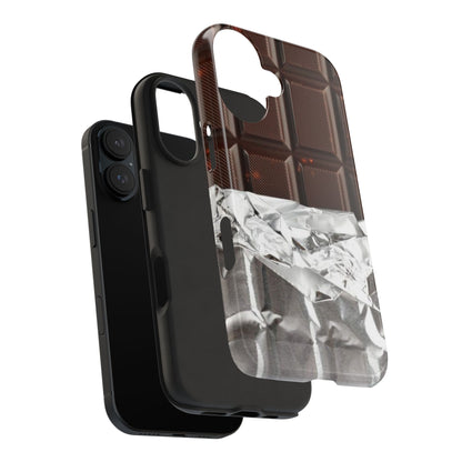 Chocolate with Silver Wrap iPhone Cases