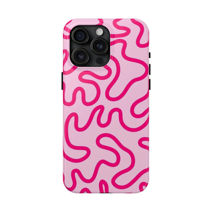 Pink Paradise Swirls Tough iPhone Cases