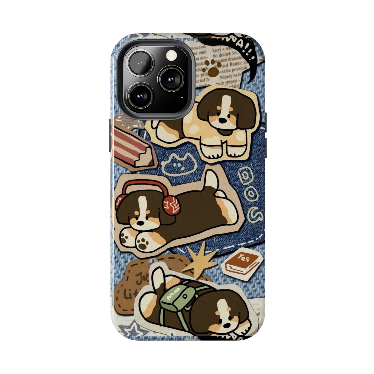 Puppy Pals Denim Vibes Tough iPhone Cases