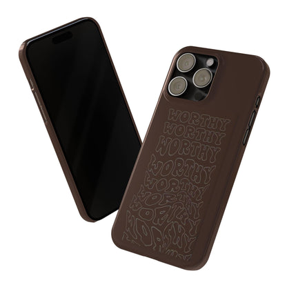 Worthy Brown Slim iPhone Cases