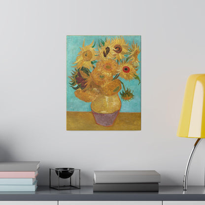 Vincent van Gogh's Vase with Twelve Sunflowers 18881889 famous painting  Matte Canvas Stretched 0.75