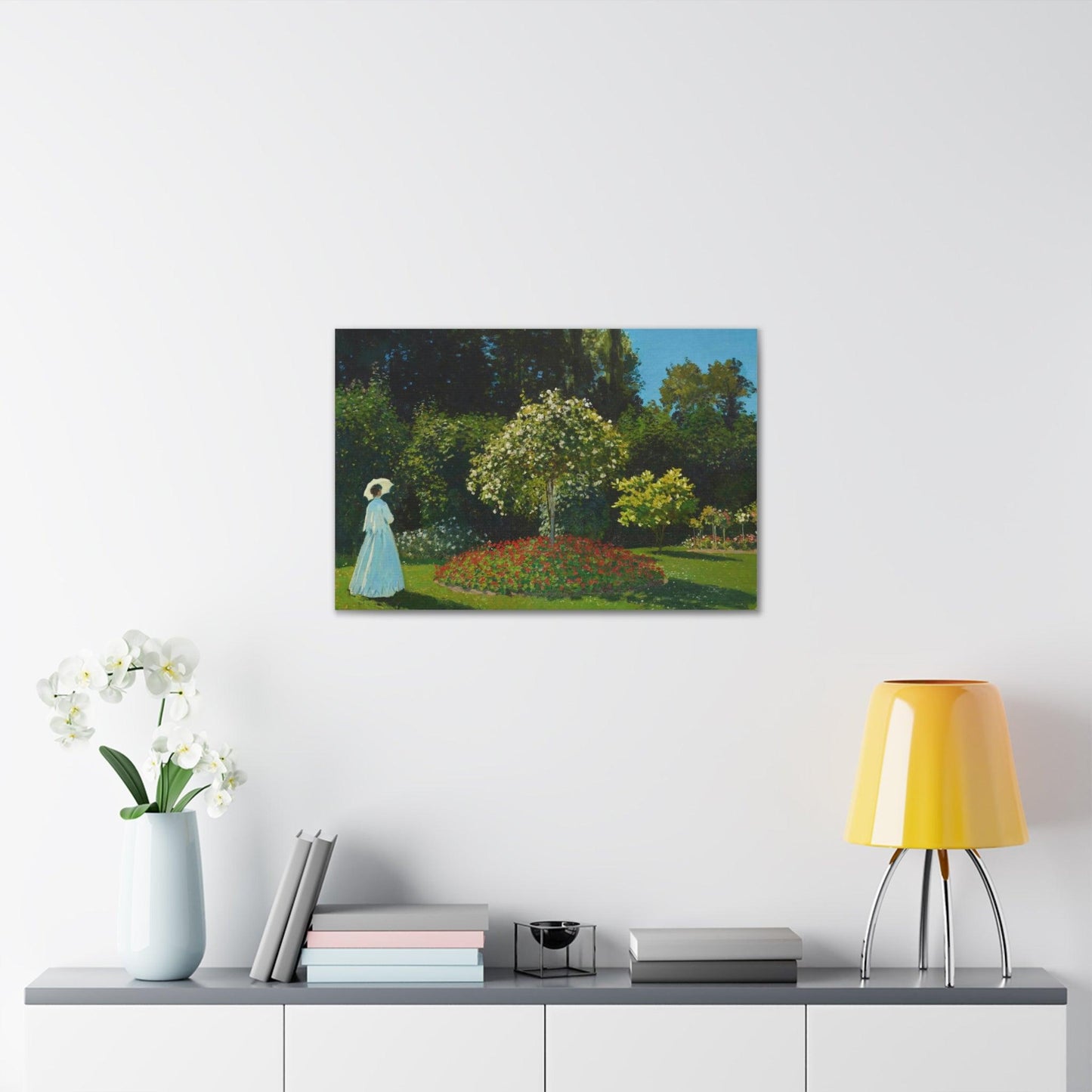 Claude Monet's Lady in the garden (1867) - Canvas Gallery Wraps