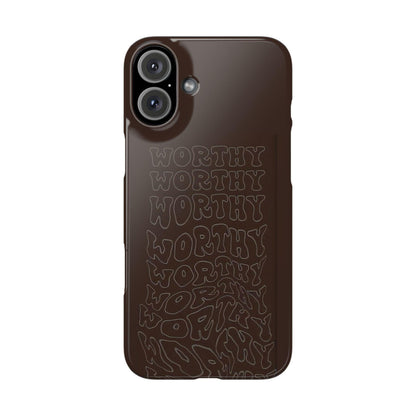 Worthy Brown Slim iPhone Cases