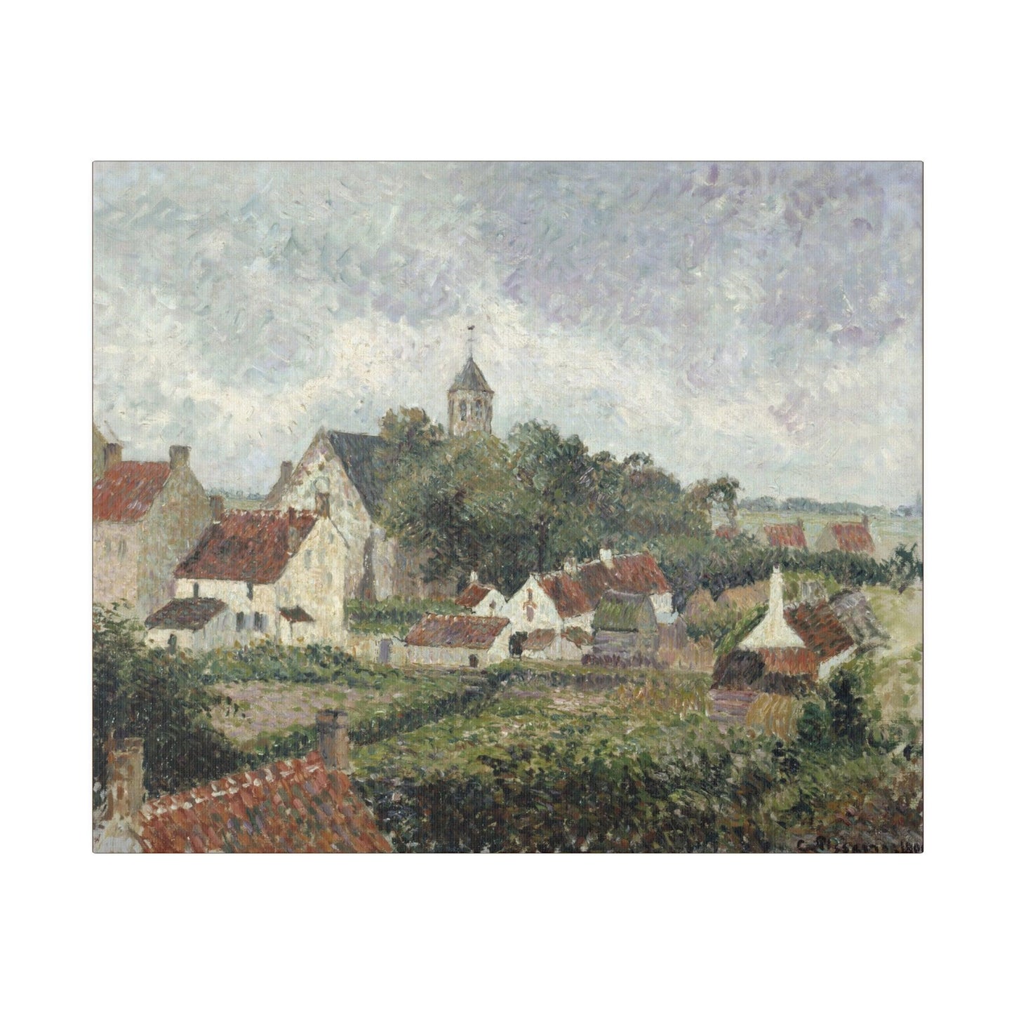 Knocke village (1894) by Camille Pissarro - Matte Canvas, Stretched, 0.75"