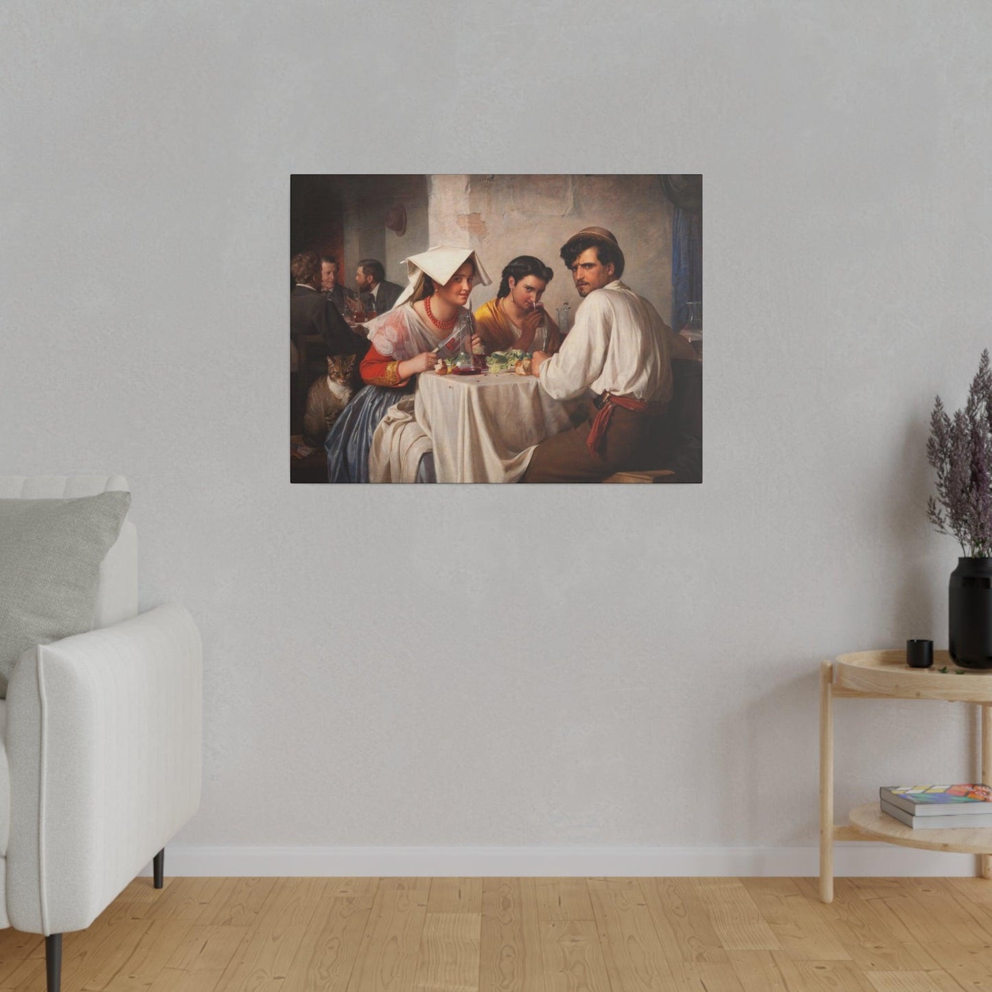 From a Roman osteria by Carl Bloch - Matte Canvas, Stretched, 0.75"