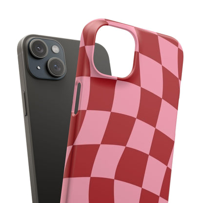 Twist & Check Red Snap iPhone Cases