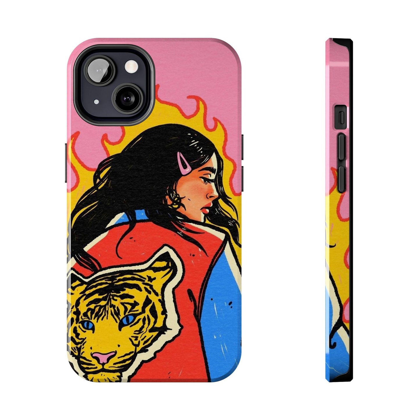 Fierce Femme Flames Tough iPhone Cases