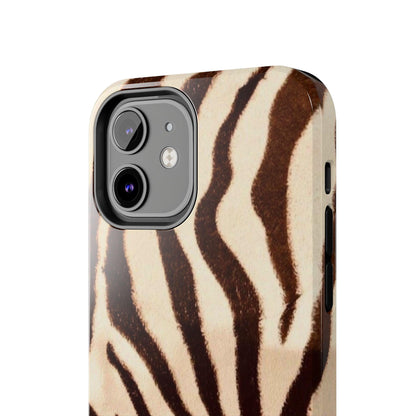 Taupe Twilights Stripe Tough iPhone Cases