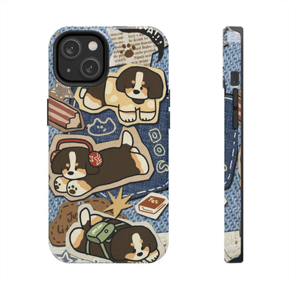 Puppy Pals Denim Vibes Tough iPhone Cases