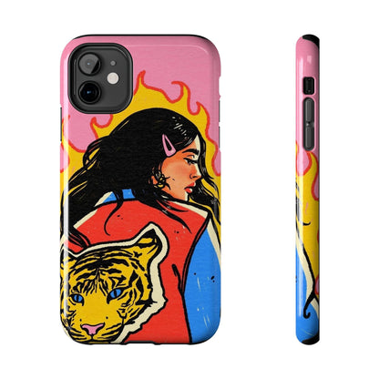 Fierce Femme Flames Tough iPhone Cases