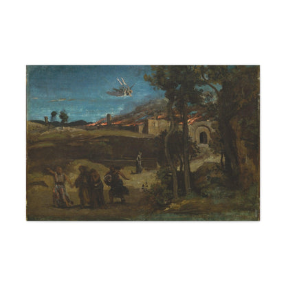 Study for The Destruction of Sodom by Camille Corot - Canvas Gallery Wraps