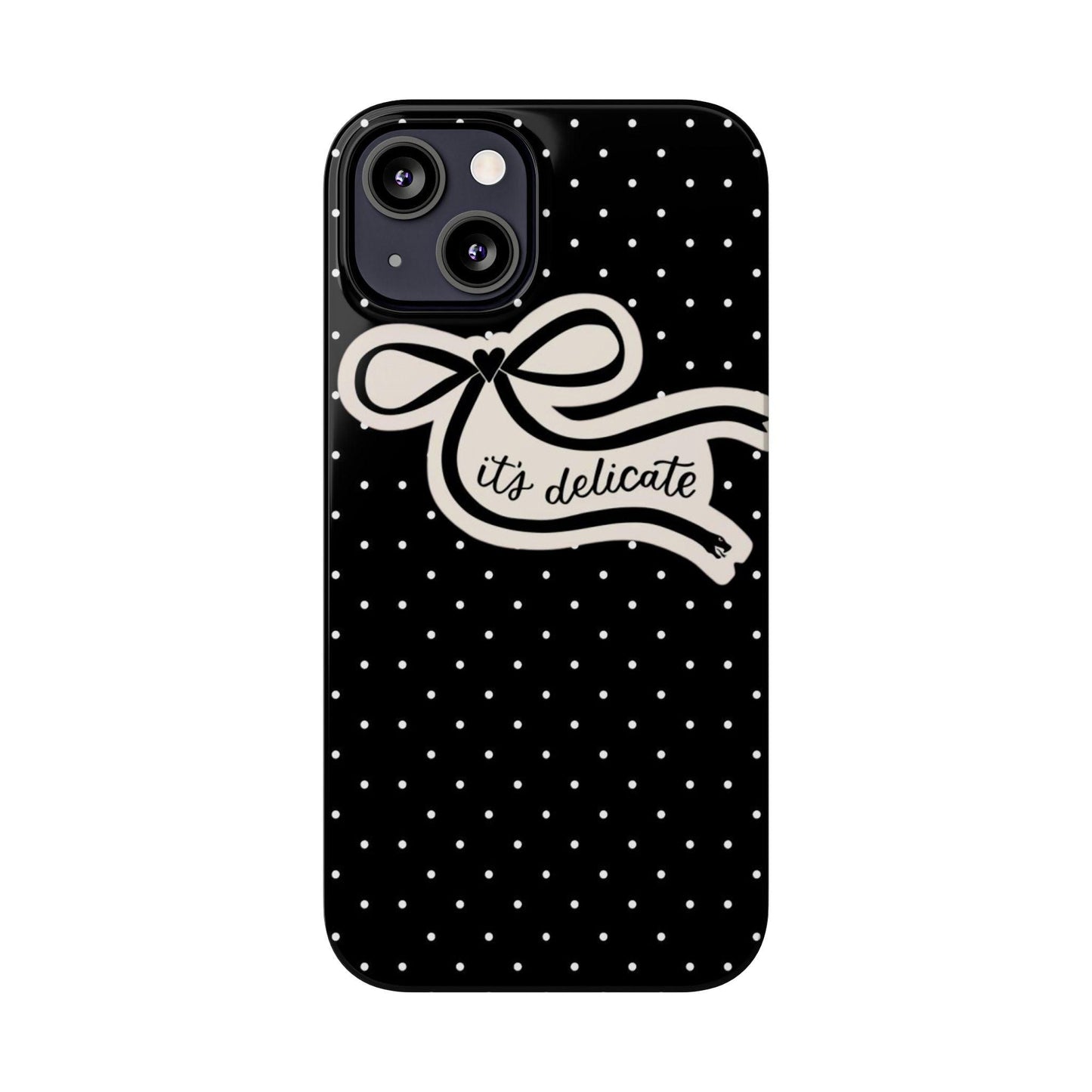 Polka Bow Elegance iPhone Cases