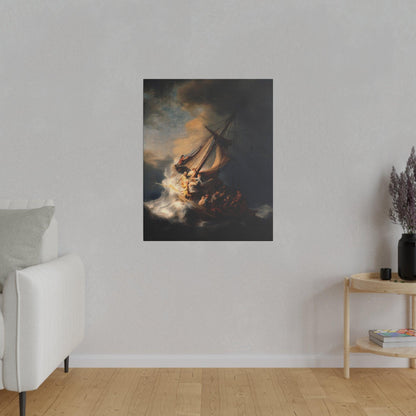 Rembrandt van Rijn's The Storm on the Sea of Galilee (1633) - Matte Canvas, Stretched, 0.75"