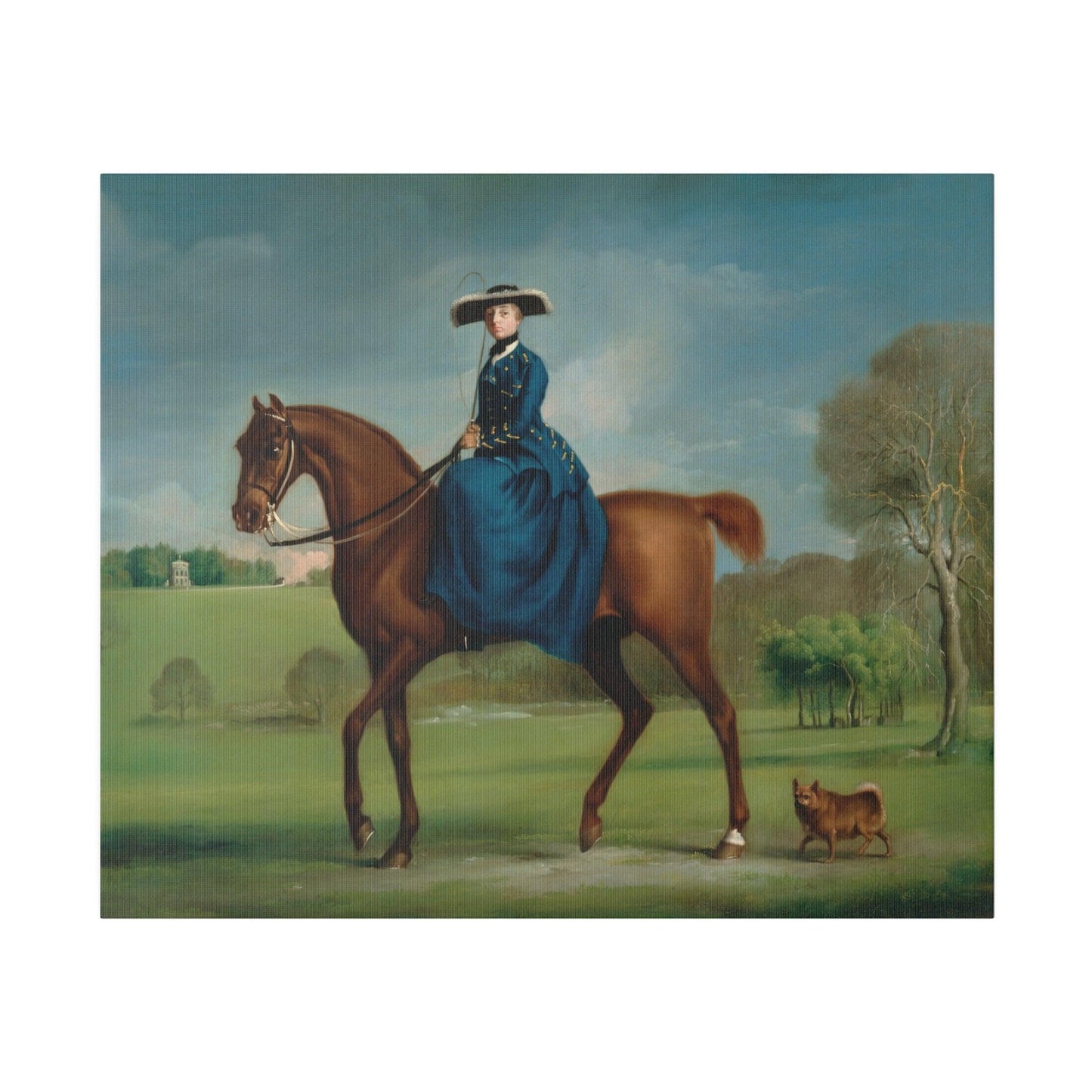 The Countess of Coningsby in the Costume of the Charlton Hunt (1760) painting by George Stubbs - Matte Canvas, Stretched, 0.75"