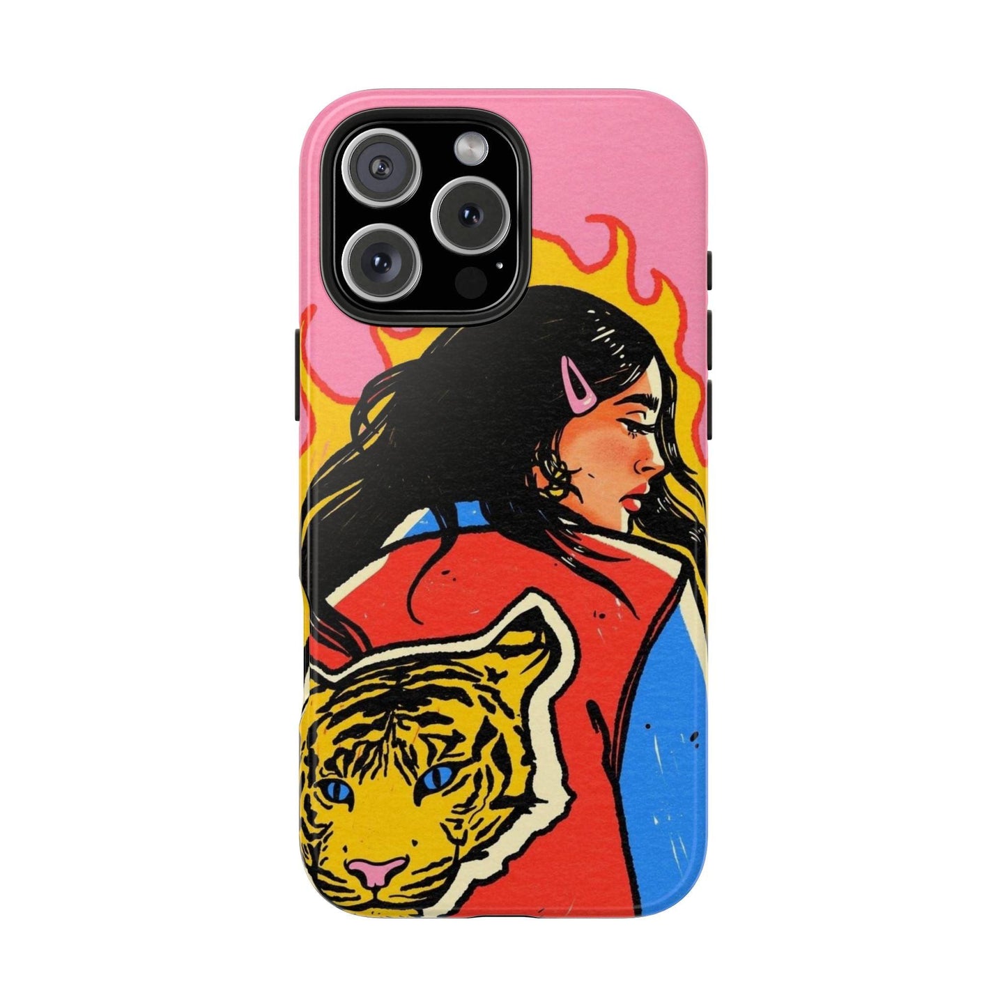 Fierce Femme Flames Tough iPhone Cases