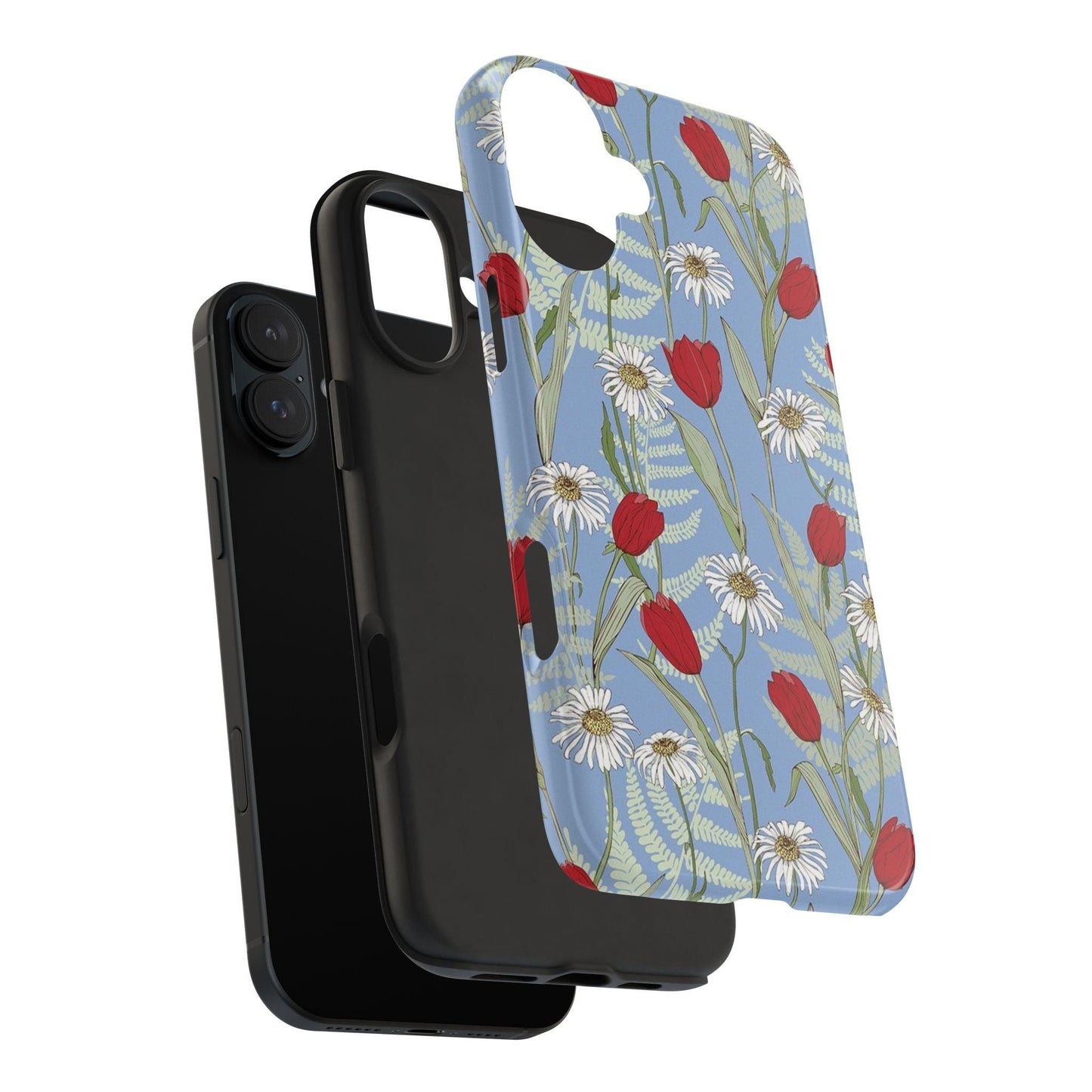 Blooms on Blue Tough iPhone Cases