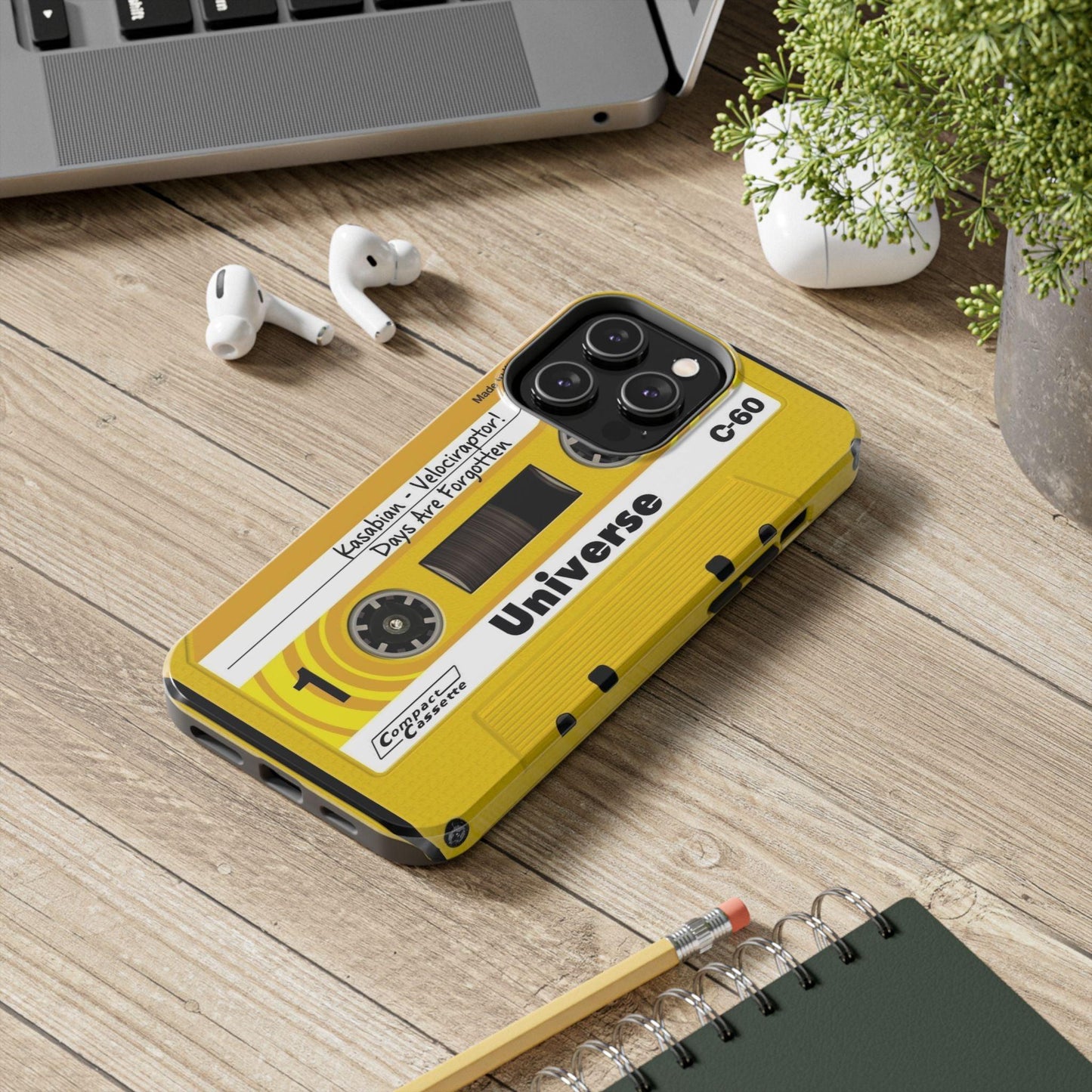 Retro Yellow Cassette Tape iPhone Cases