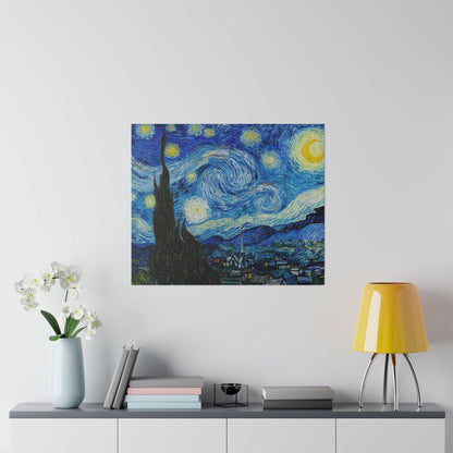 Vincent Van Gogh's The Starry Night (1889) - Matte Canvas, Stretched, 0.75"