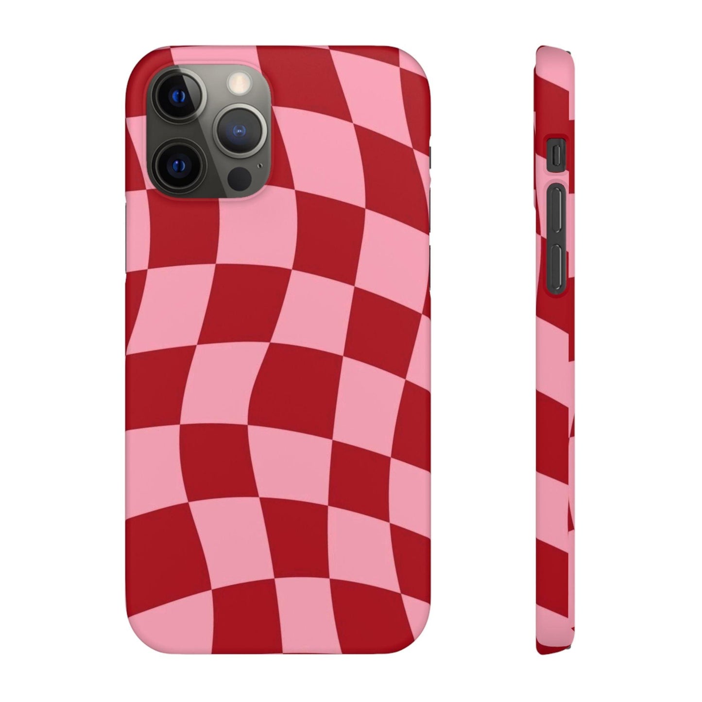 Twist & Check Red Snap iPhone Cases