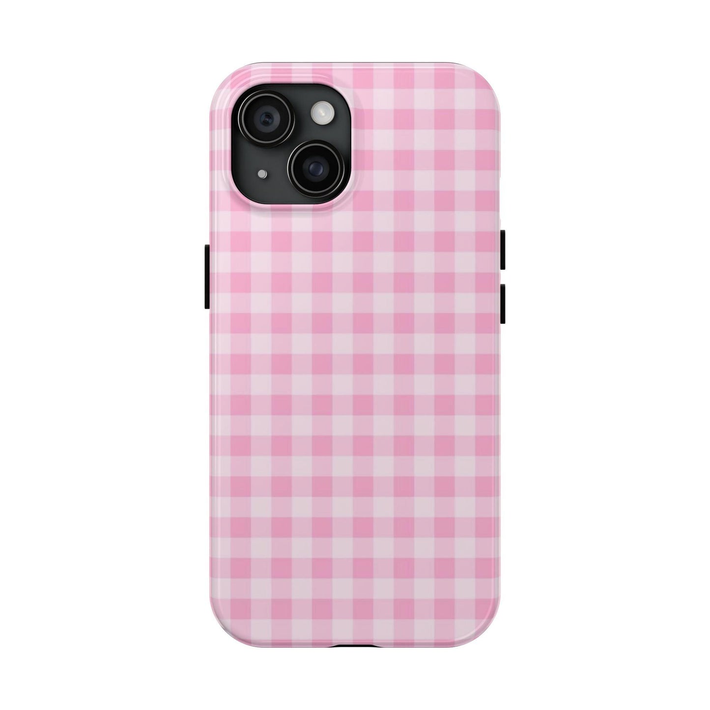 Pink Gingham Tough iPhone Cases