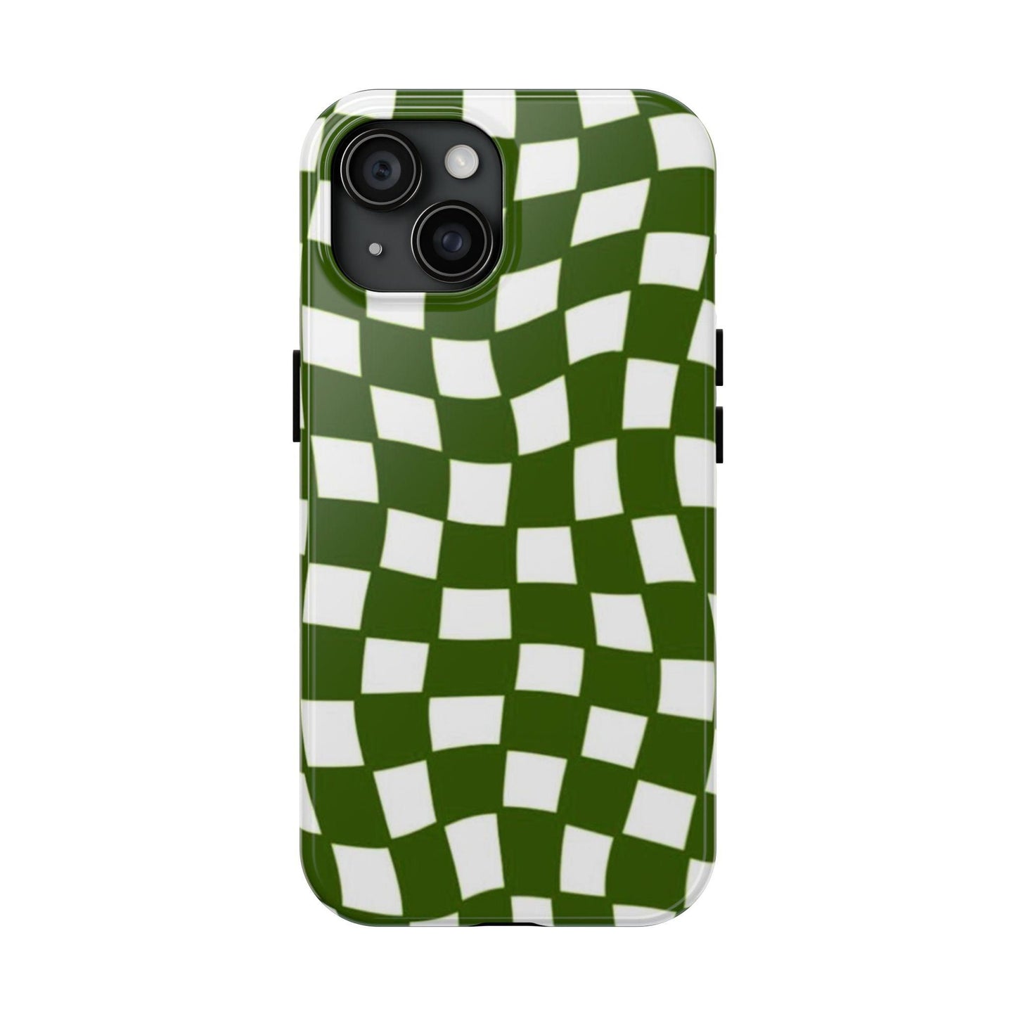 Green Checkmates Tough iPhone Cases