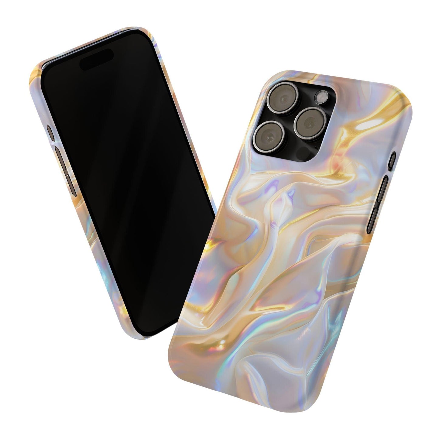 Iridescent Silk Flow Slim iPhone Cases