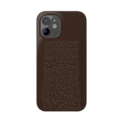 Worthy Brown Slim iPhone Cases