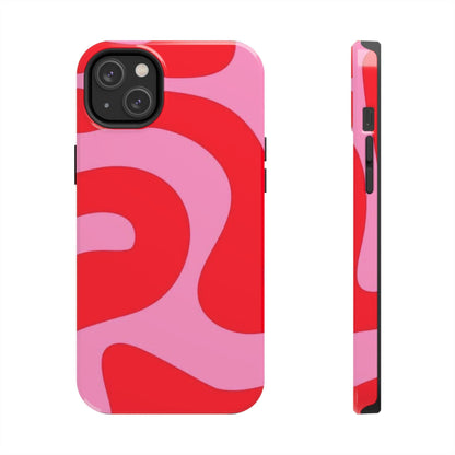 Pop Pink Swirls Tough iPhone Cases