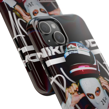 Racing-Inspired Tough Phone Case with Graffiti Design