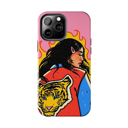 Fierce Femme Flames Tough iPhone Cases