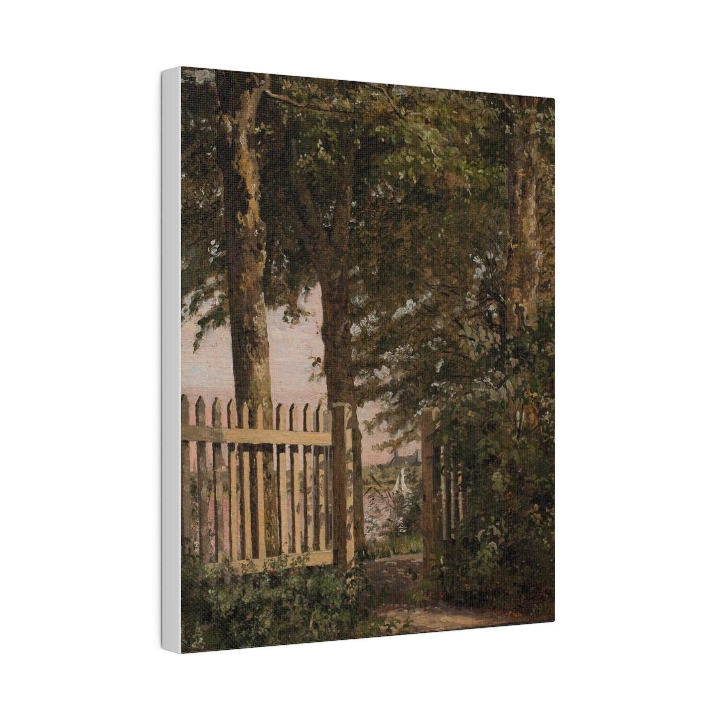 The Garden Gate of the Artist's Home at Blegdammen by Christen Købke - Matte Canvas, Stretched, 0.75"