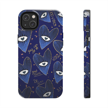 Lucky Midnight Blue Eyes Tough iPhone Cases