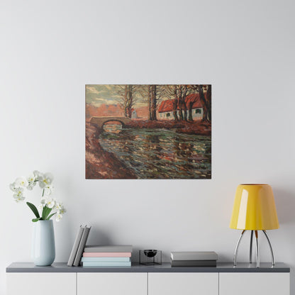 River Landscape by Ernest Lawson - Matte Canvas, Stretched, 0.75"