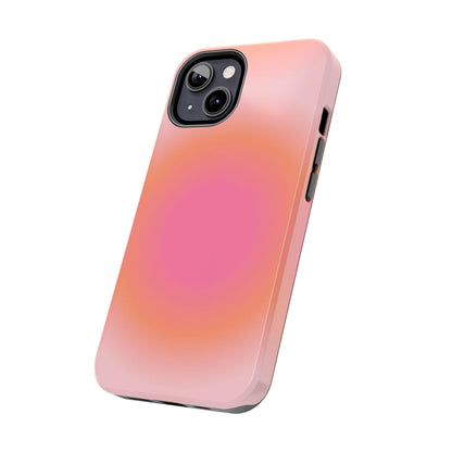 Coral Blushed Aura Tough iPhone Cases