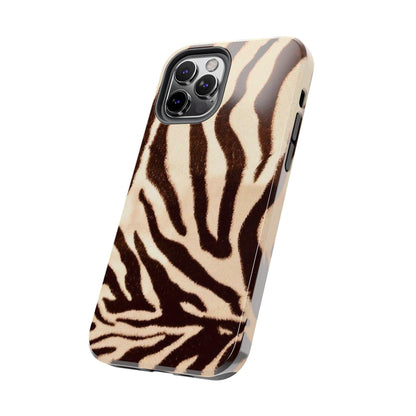 Taupe Twilights Stripe Tough iPhone Cases