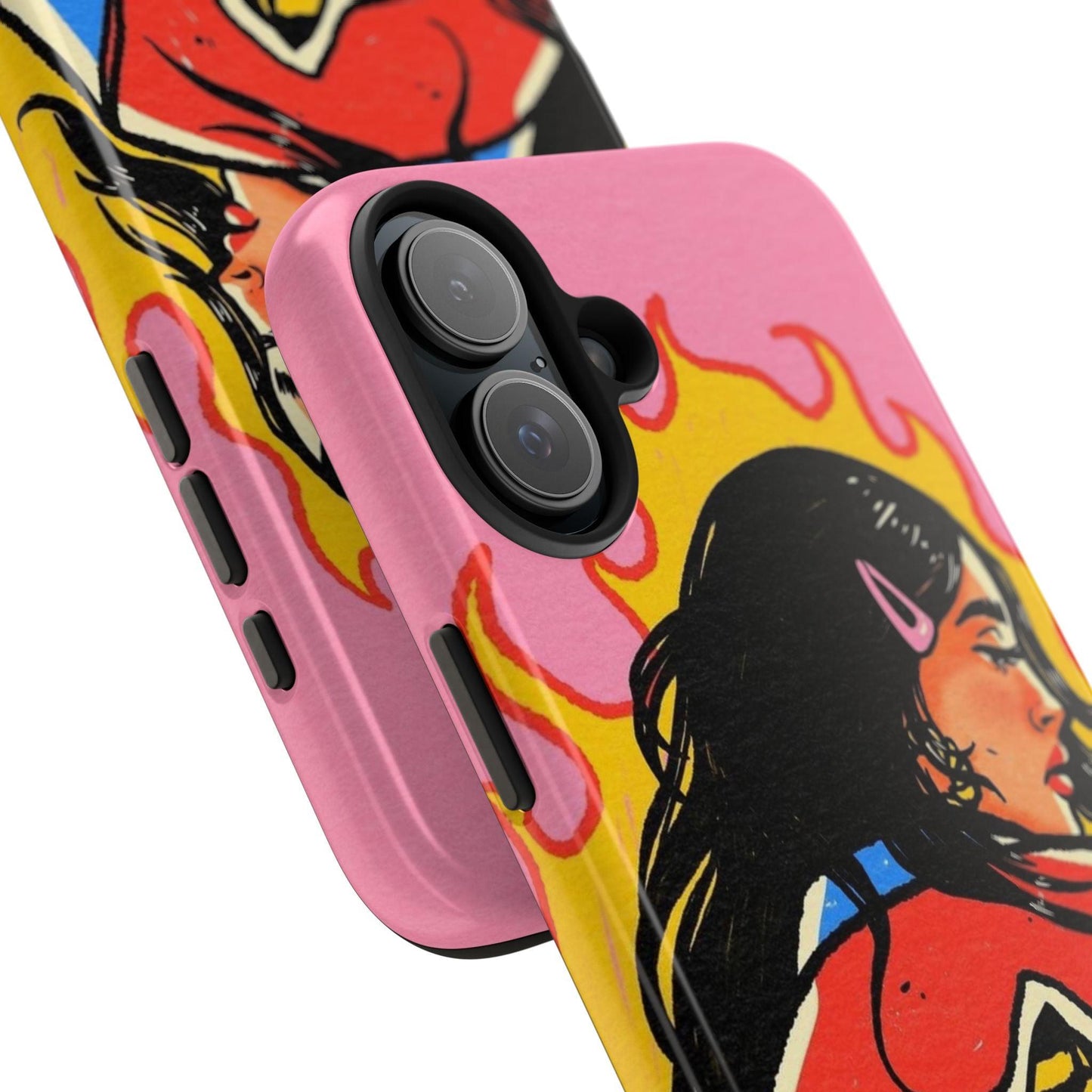 Fierce Femme Flames Tough iPhone Cases