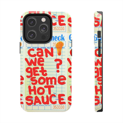 Funny Hot Sauce Guest Check Phone Case - Tough Protection for Foodies