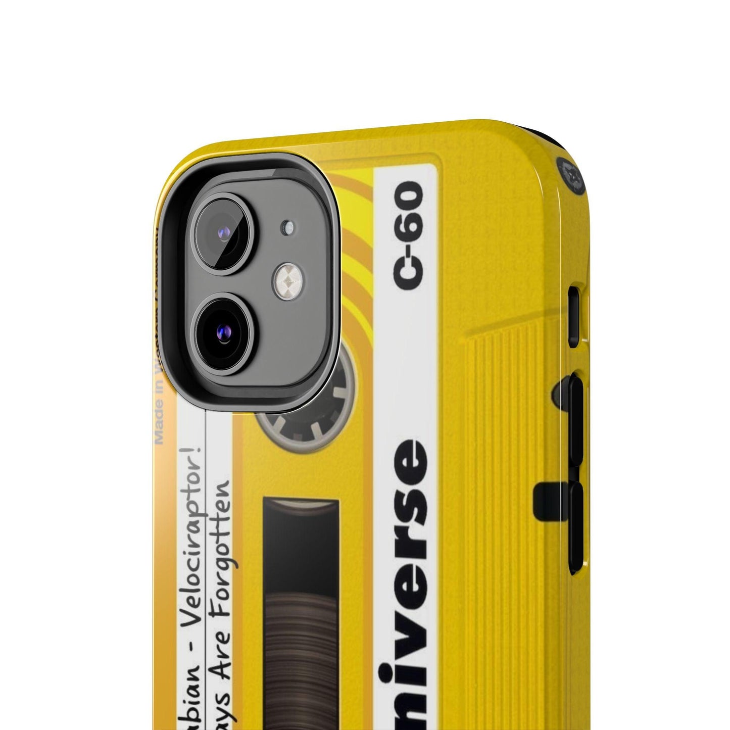 Retro Yellow Cassette Tape iPhone Cases