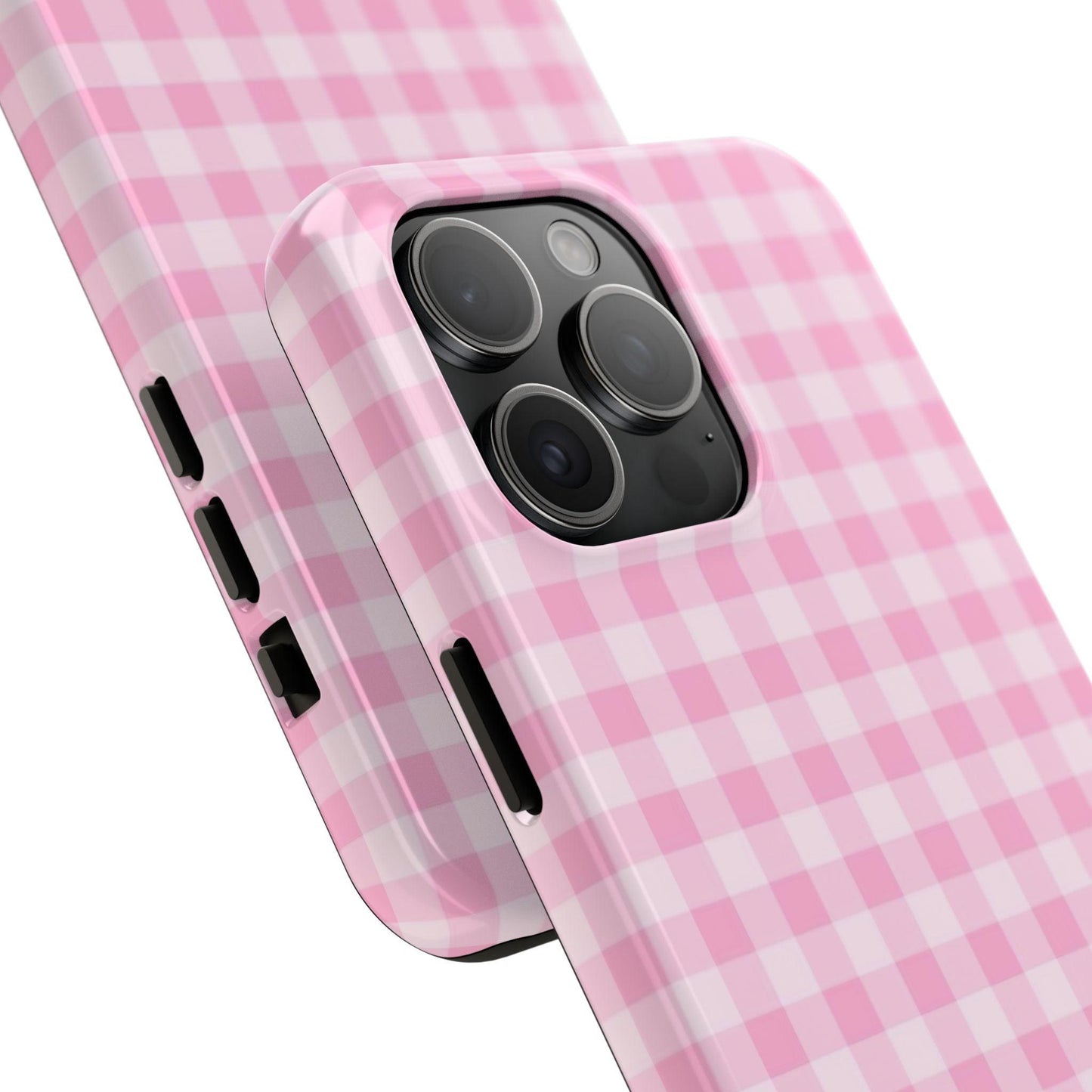 Pink Gingham Tough iPhone Cases