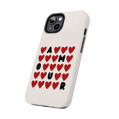 Amour Valentines Hearts Tough iPhone Cases