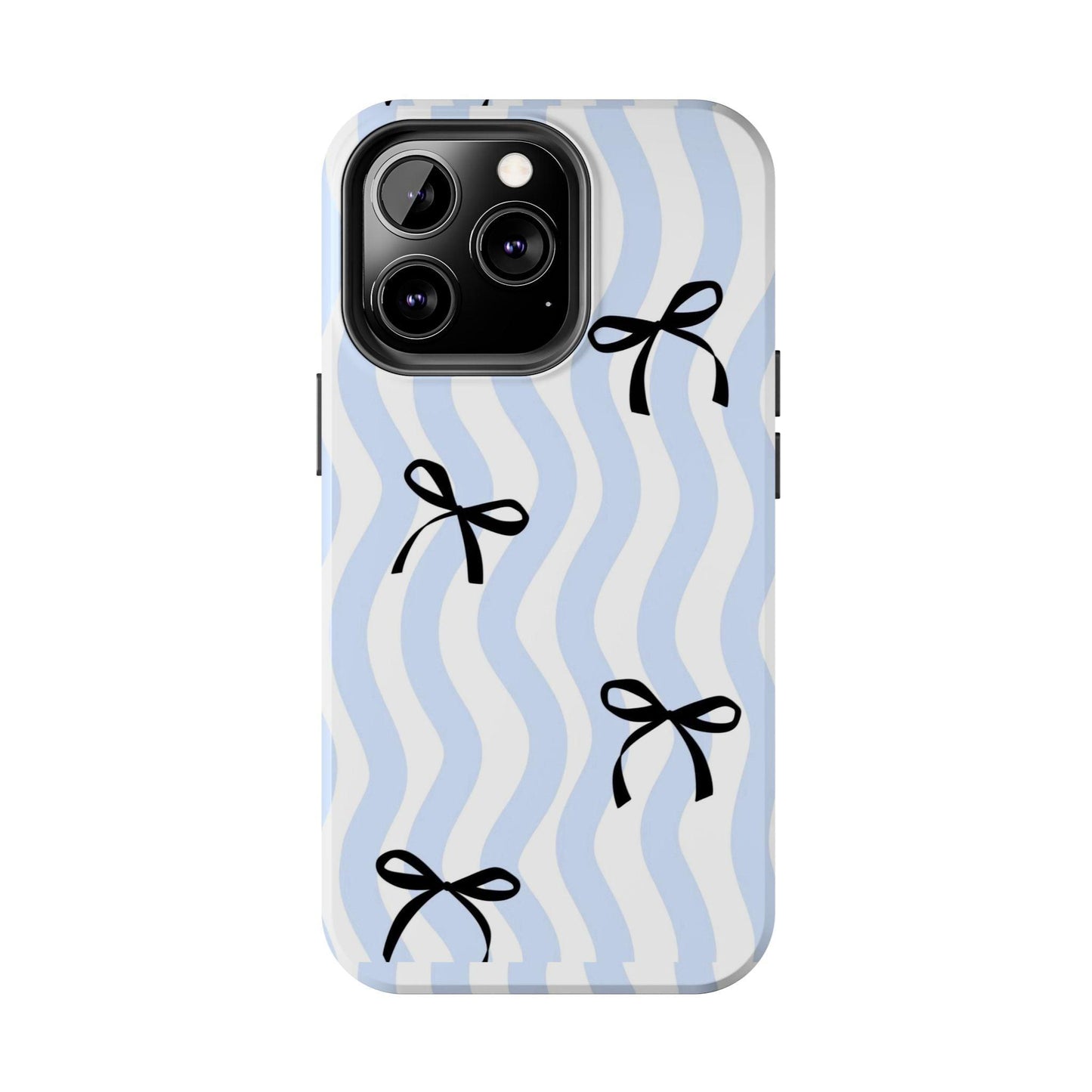 Bowtiful Blue Wavy Bliss Tough iPhone Cases