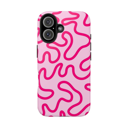 Pink Paradise Swirls Tough iPhone Cases